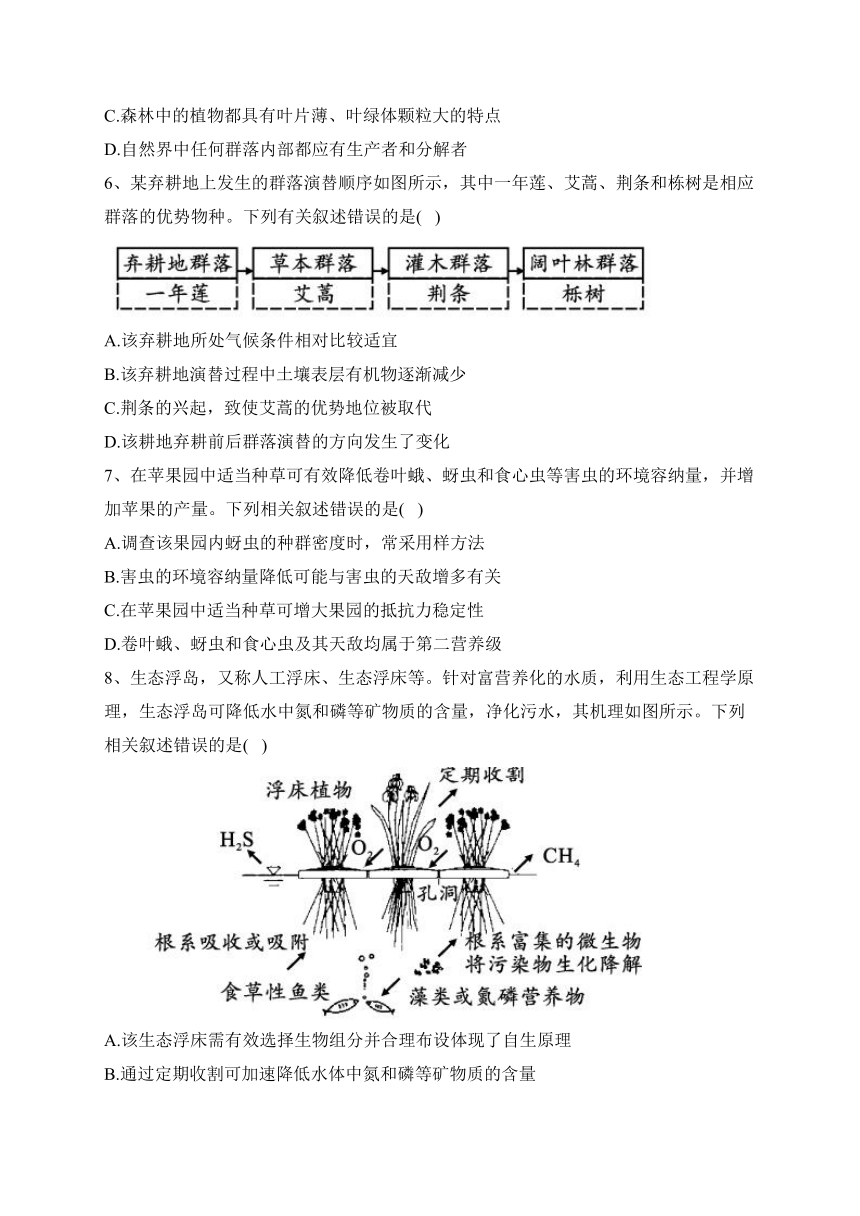 安徽省十校2022-2023学年高二下学期4月期中联合考试生物试卷（word版含解析）