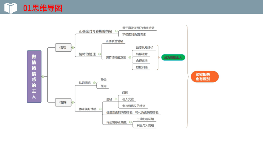 2022年中考一轮复习道德与法治七年级下册第二单元 第四课  揭开情绪的面纱复习课件