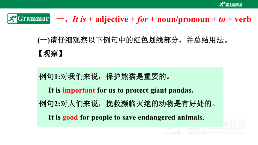 【新课标】Unit 5 save the endangered animals period 3 Grammar课件