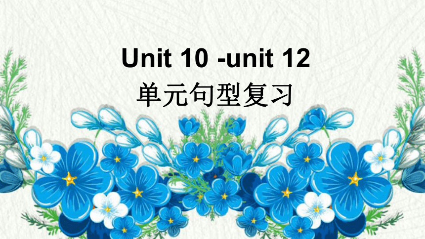 七下英语Unit 10 -unit 12  单元句型复习 课件(共26张PPT)