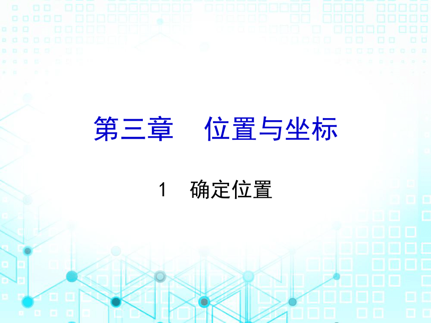 北师大版数学八年级上册习题课件：3.1  确定位置（18张PPT）