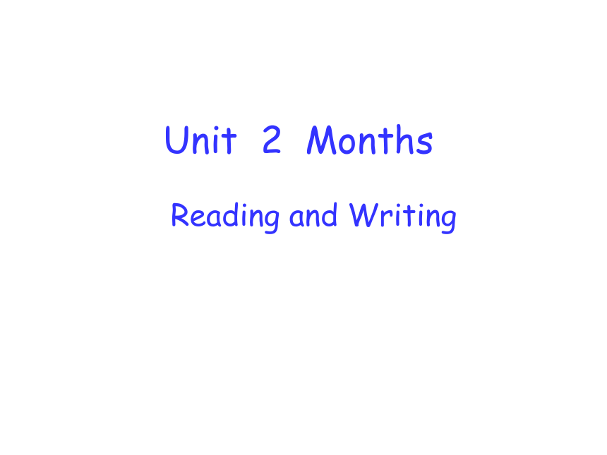Unit2 Months 课件(共20张ppt)