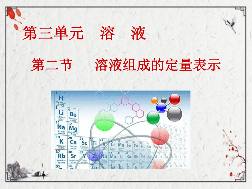 3.2溶液组成的定量表示 课件 2022-2023鲁教版九年级化学（共23张PPT)