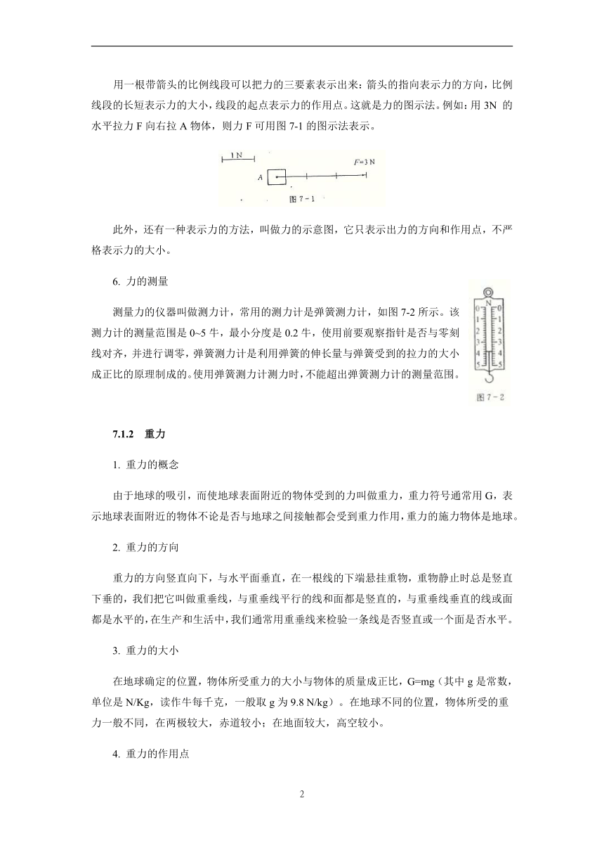 初中物理竞赛教程（基础篇）第7讲 力的概念 重力（有答案）