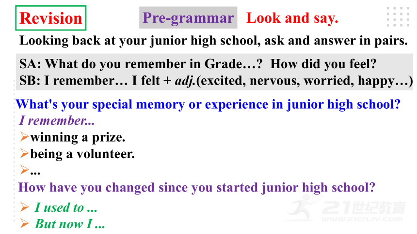 (新课标)Unit14 I remember meeting all of you in Grade 7. Section A Grammar focus-4b 语法课优质课课件(共31张)