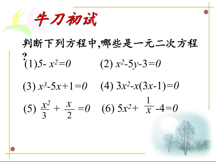 华东师大版九年级上册 数学 课件 ：22.1 一元二次方程（16张）