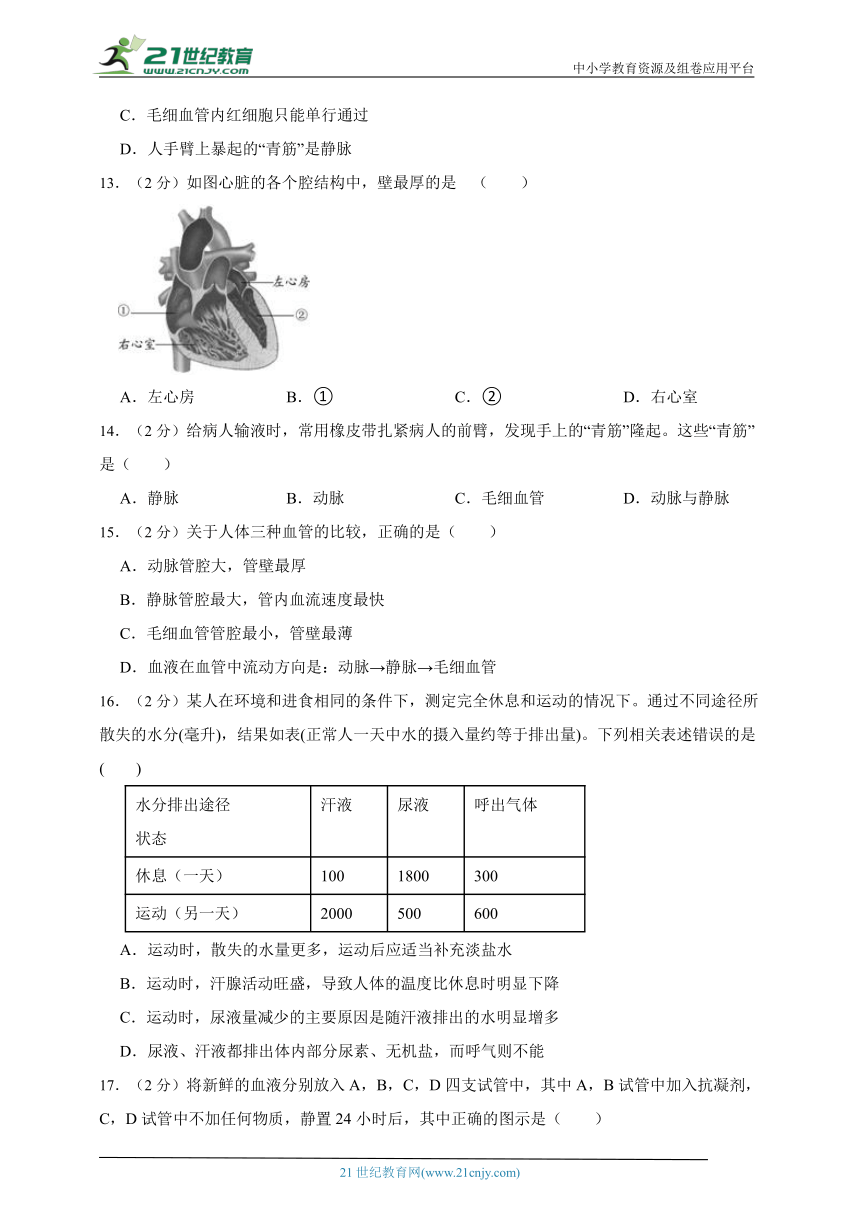 苏科版生物八年级上册期中质量评估模拟检测题（一）（含解析）