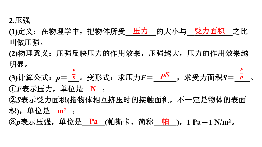 2024年中考广东专用物理一轮知识点梳理复习第10讲　压强课件 (共39张PPT)