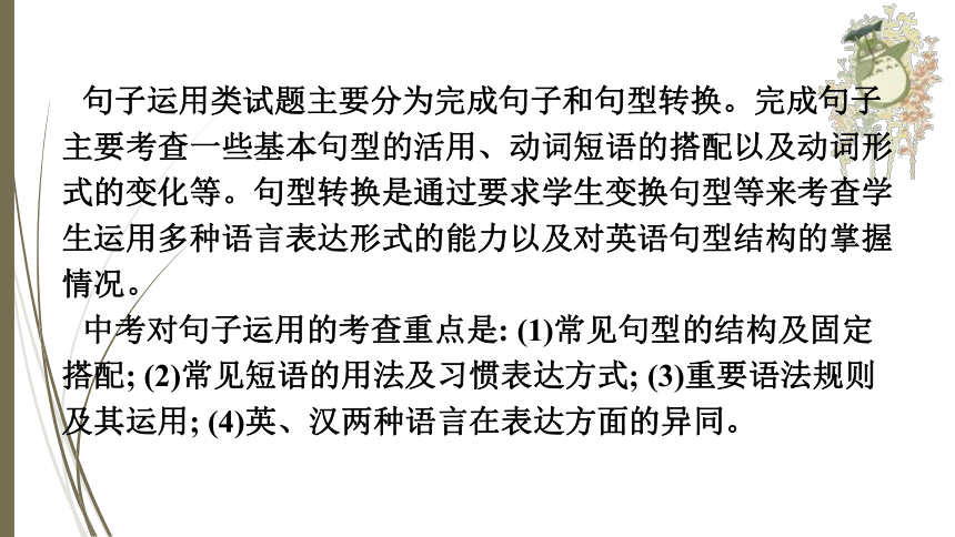 人教新目标中考英语复习--　句子运用（共有PPT23张）