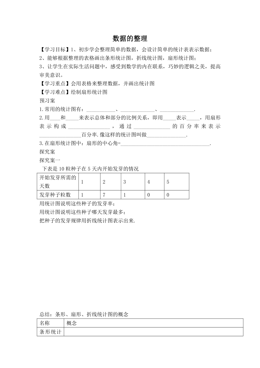 沪科版七年级上册数学 5.2数据的整理【学案】