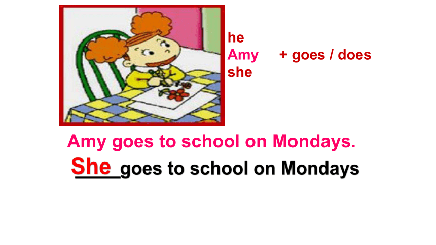 Module 5 Unit 1 She goes to school on Mondays课件（共22张PPT）