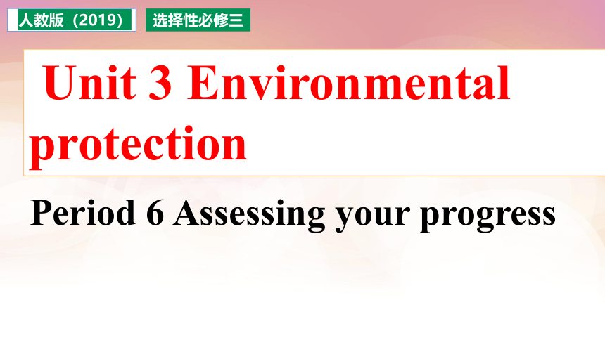 人教版（2019）  选择性必修第三册  Unit 3 Environmental Protection Assessing your progress课件（30张）