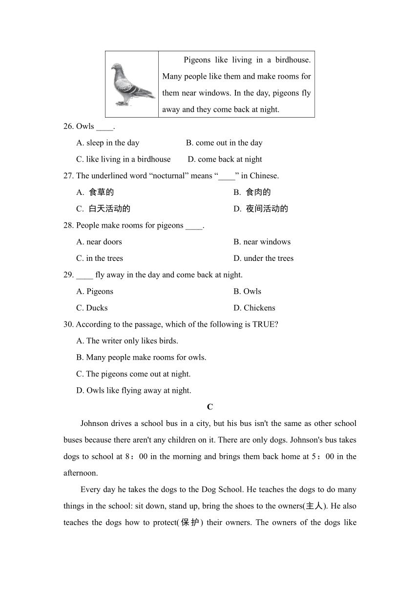 Module 6 A trip to the zoo学情评估卷（含答案无听力部分）