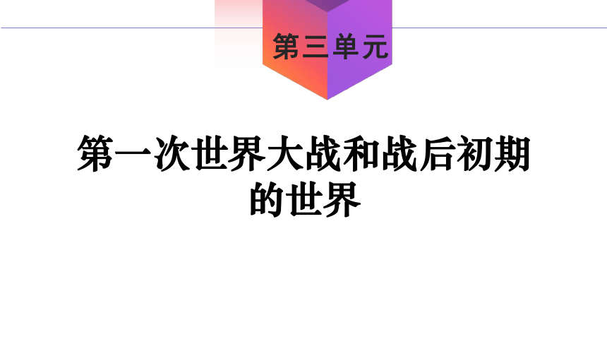 第三单元 第一次世界大战和战后初期的世界 复习课件（18ppt）