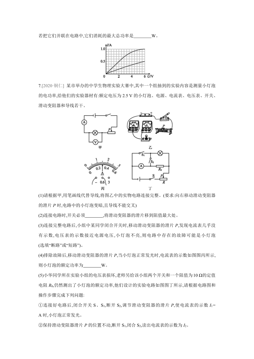 粤沪版物理九年级上册课课练：第15章  电能与电功率  章末复习（含答案）