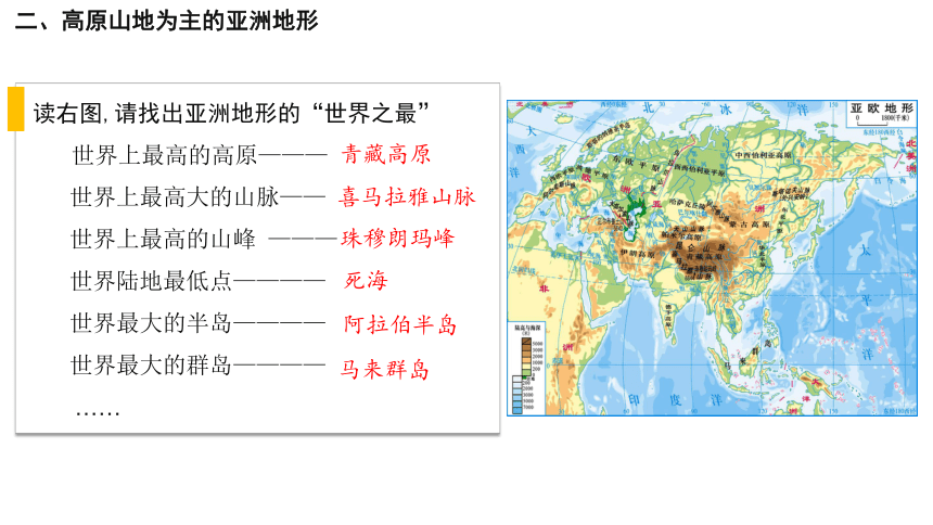 湘教版七年级地理下册6.1.2亚洲及欧洲课件(共37张PPT)