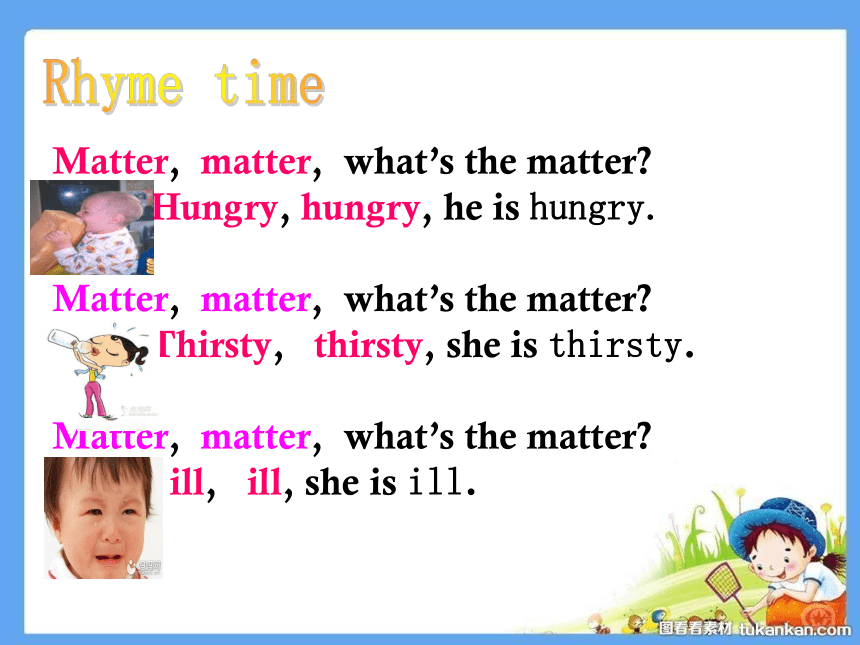 Unit 7 What's the matter（Story time）课件(共43张PPT）