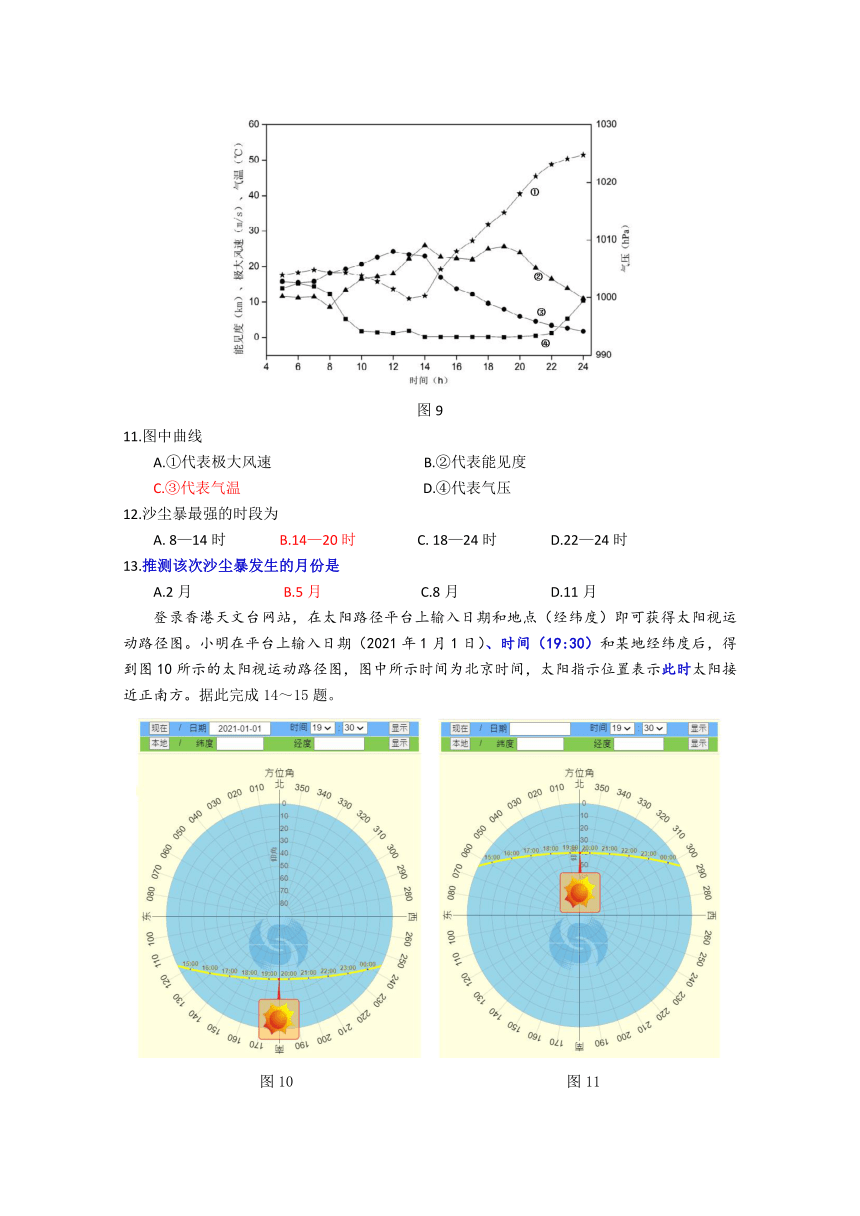 山东省济宁市2021届高三下学期3月模拟（一模）地理试题 Word版含答案