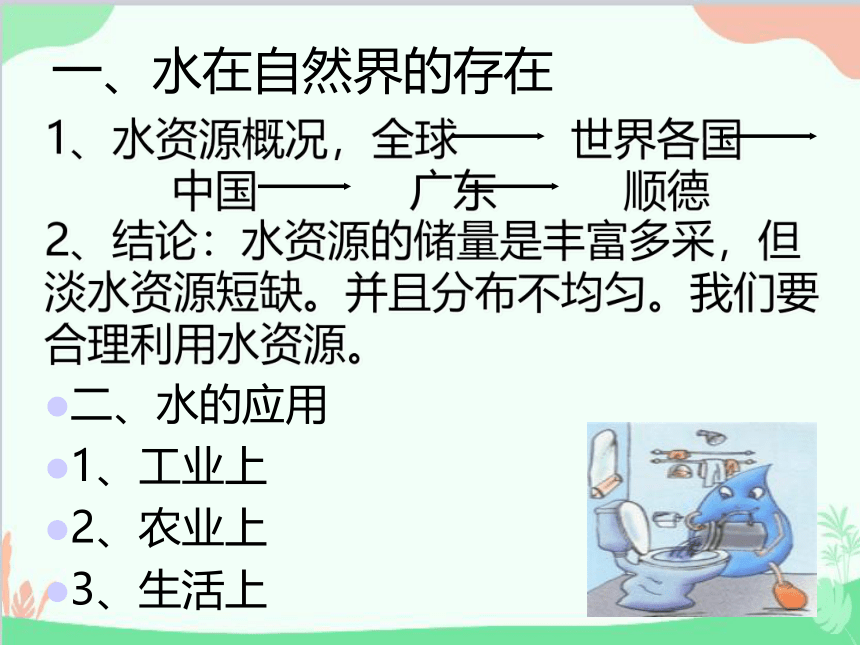 人教版化学九年级上册 第四单元 课题1 爱护水资源课件(共14张PPT)