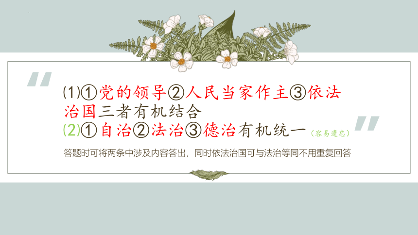 政治与法治复习策略及答题模板 课件（14张）-2024届高考政治一轮复习统编版必修三