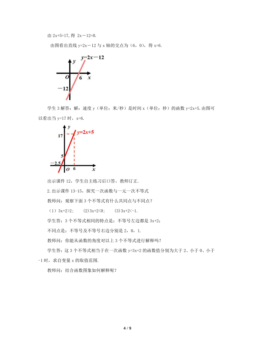 人教版八年级数学下册 19.2.3 一次函数与方程、不等式 教案