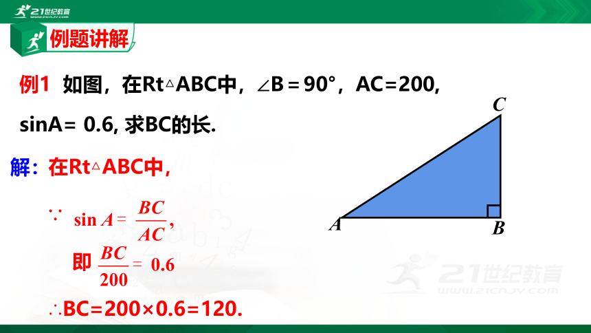 1.1.2 锐角三角函数（第2课时）  课件（共21张PPT）