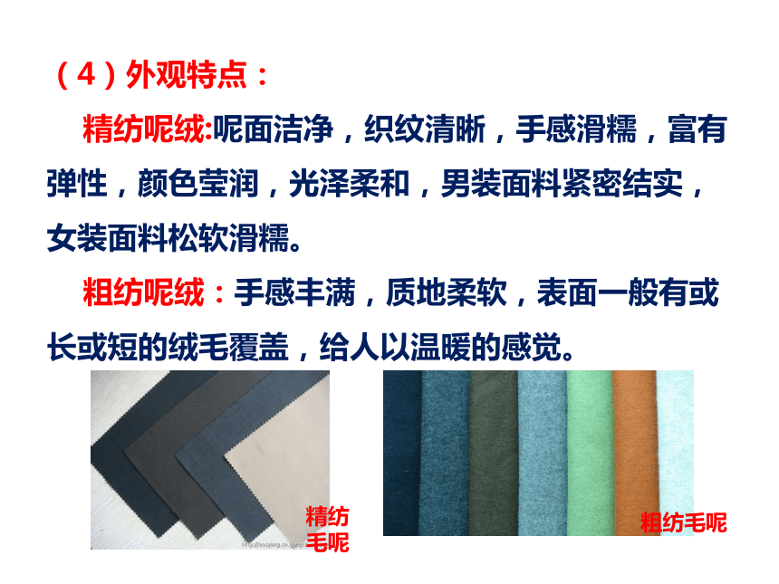 4.5毛丝织物的种类及服用性能 课件(共191张PPT)-《服装材料》同步教学（中国纺织出版社）