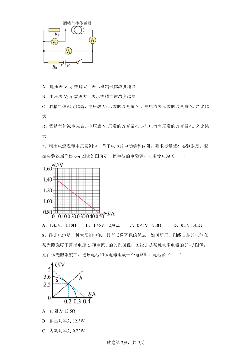 4.2闭合电路的欧姆定律 同步练习（Word版含解析）