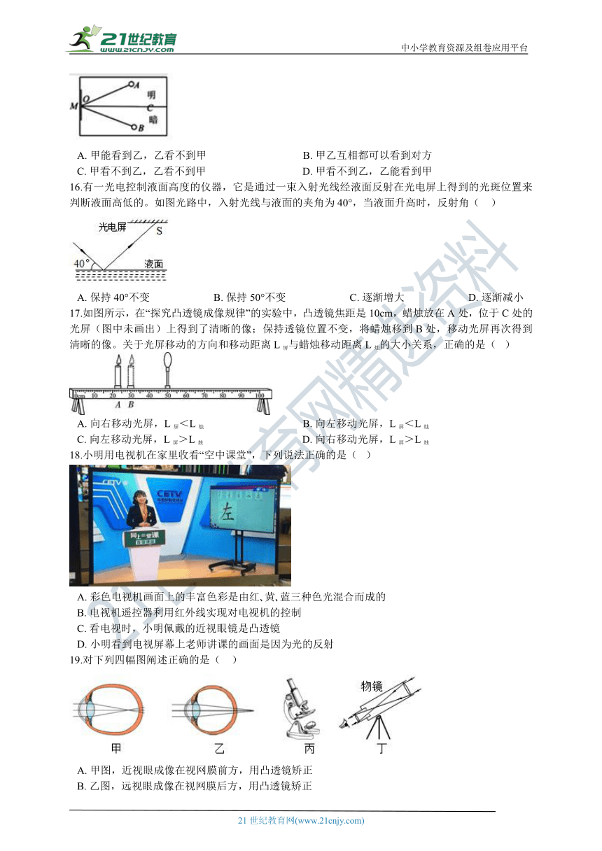 广东省深圳市2020-2021学年八年级上学期物理期末模拟试卷(含答案及解析）