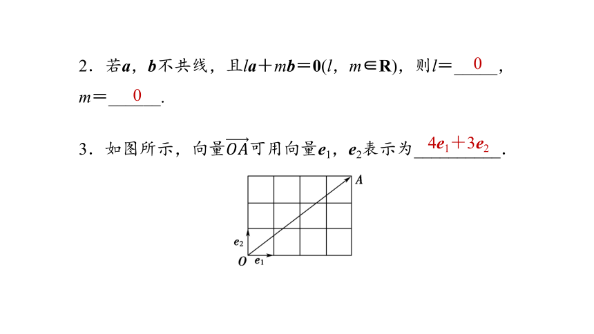 人教版（2019）数学必修第二册6.3.1平面向量基本定理课件(共35张PPT)