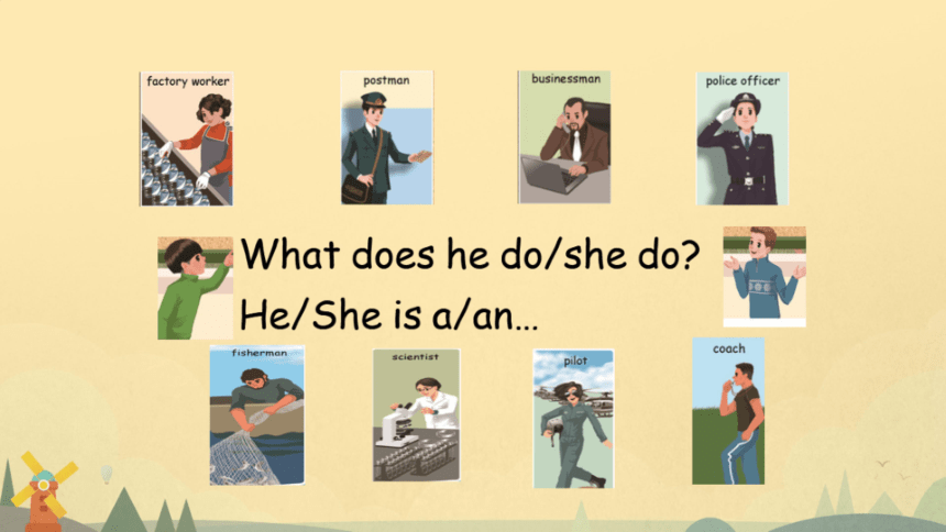 Unit 5 What does he do Part B Let's talk 同步课件（希沃版+图片版PPT)