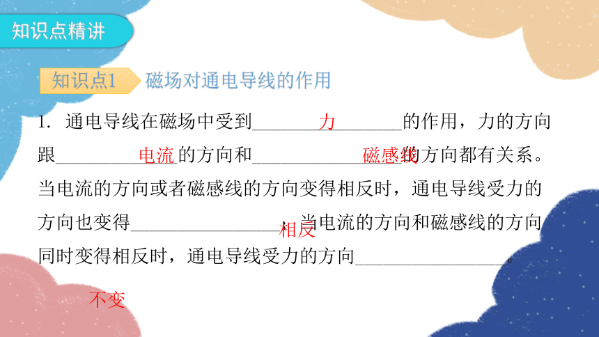 人教版物理九年级全册 第二十章电与磁第4节电动机课件(共24张PPT)