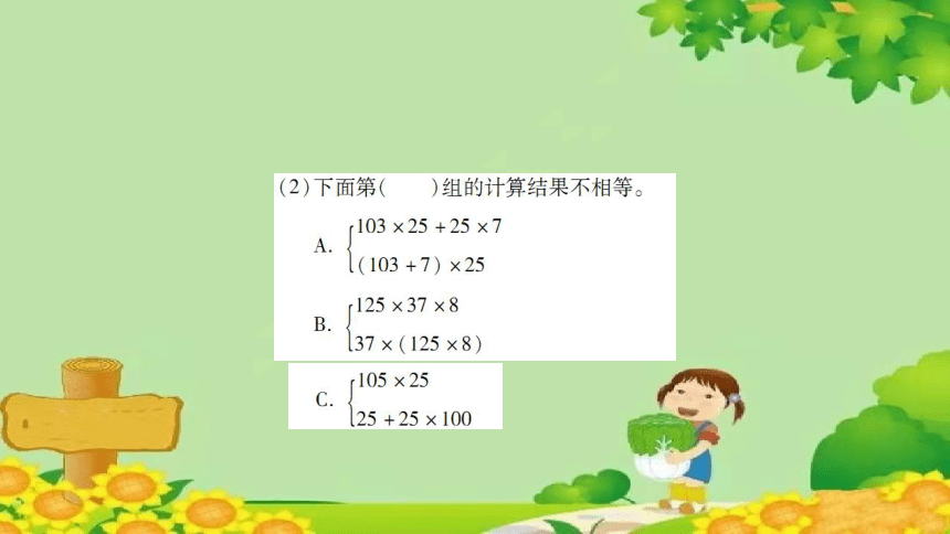 苏教版数学四年级下册数的世界运算律课件(共20张PPT)