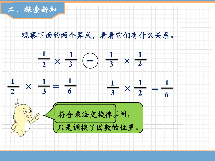 人教版六年级上册数学1.5  整数乘法运算定律推广到分数课件（18张PPT)