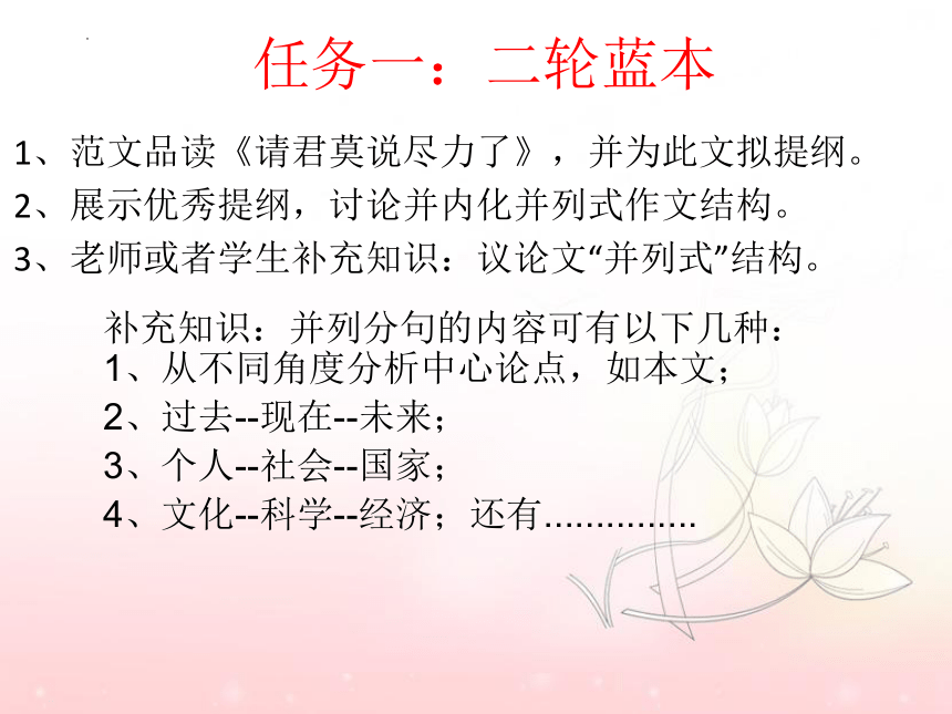 2023届高考语文写作指导：作文结构安排技巧 课件(共24张PPT)