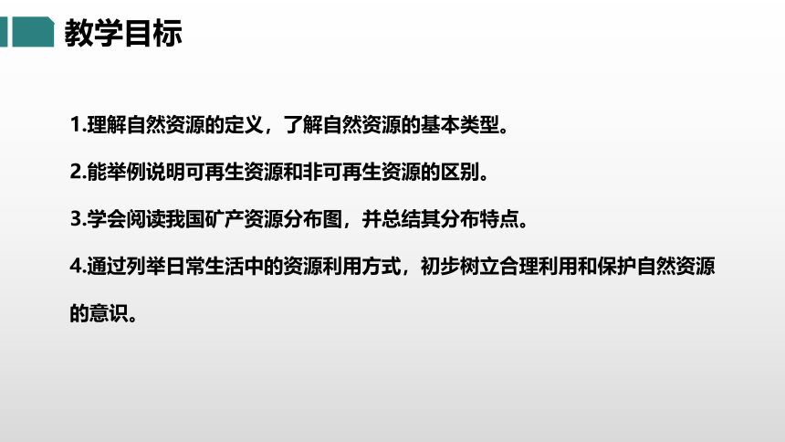 3.1 自然资源概况（课件）- 2022-2023学年八年级地理上册同步优质课件（湘教版）(共32张PPT)