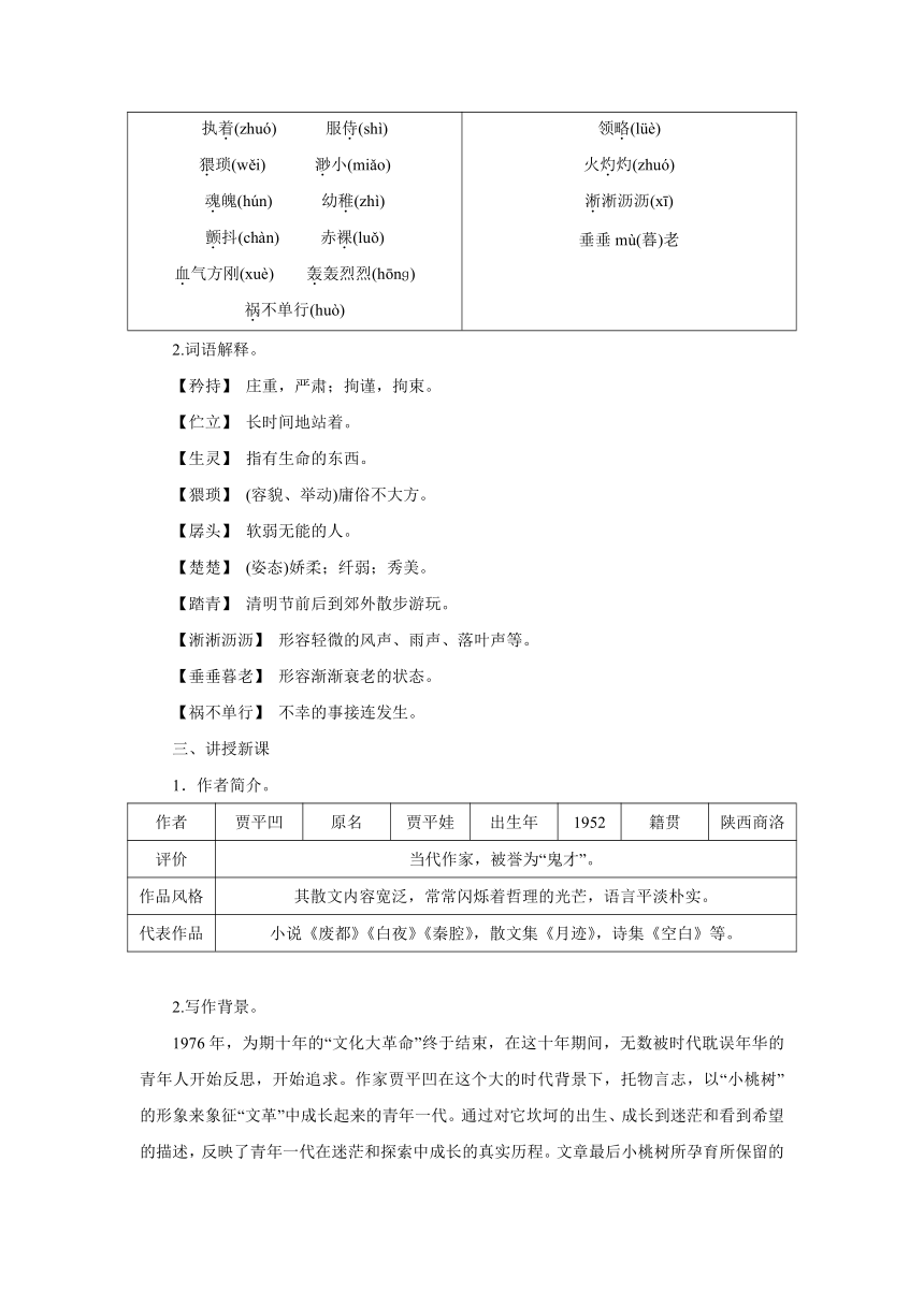 19　一棵小桃树    同步教案