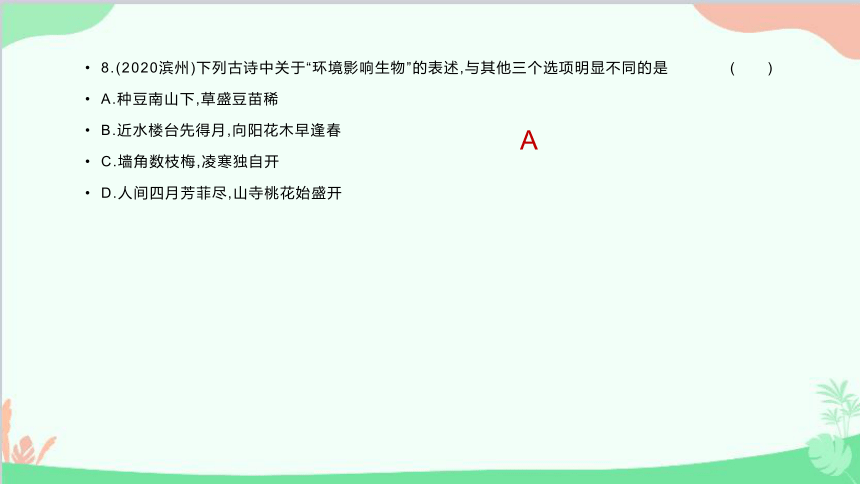 人教版生物七年级上册 自我综合评价  (一)习题课件(共50张PPT)