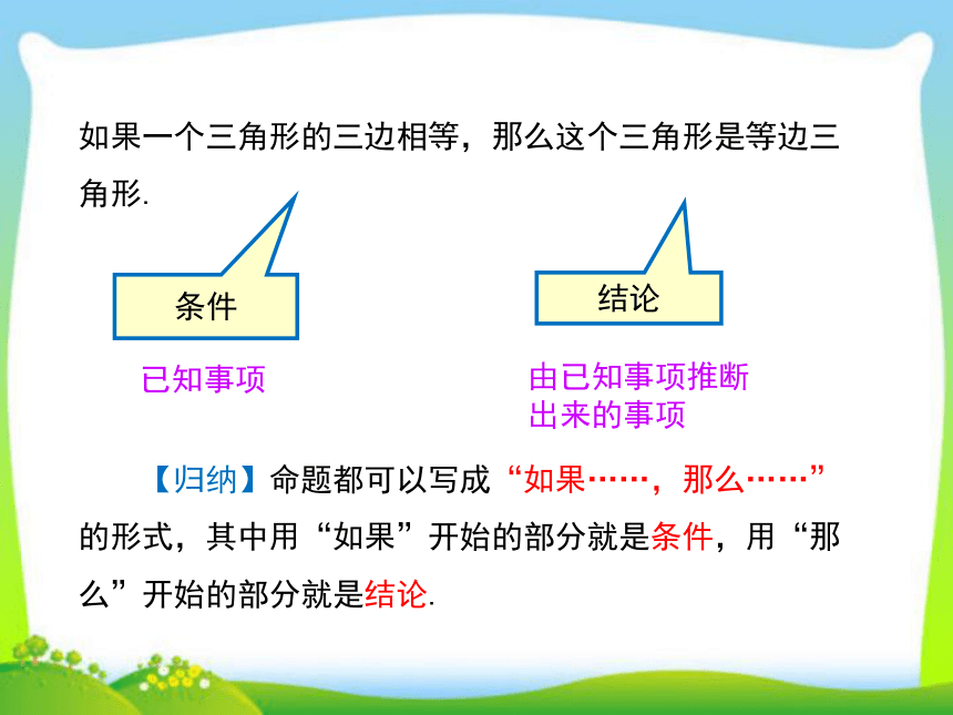 2020年秋华师大版八年级上数学课件 ：13.1.1 命题（15张）