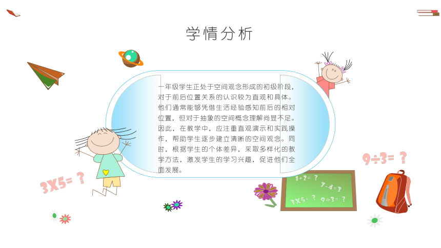 小学数学冀教版一年级下《前后》说课课件(共24张PPT)