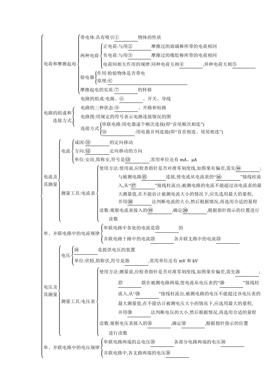 粤沪版物理九年级上册课课练：第13章  探究简单电路  章末复习（含答案）