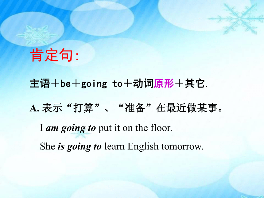 六年级英语人教三起上册：be going to 的用法  课件(共15张PPT)