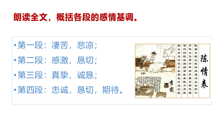 9.1《陈情表》课件（33张PPT）2020-2021学年统编版高中语文选择性必修下册第三单元