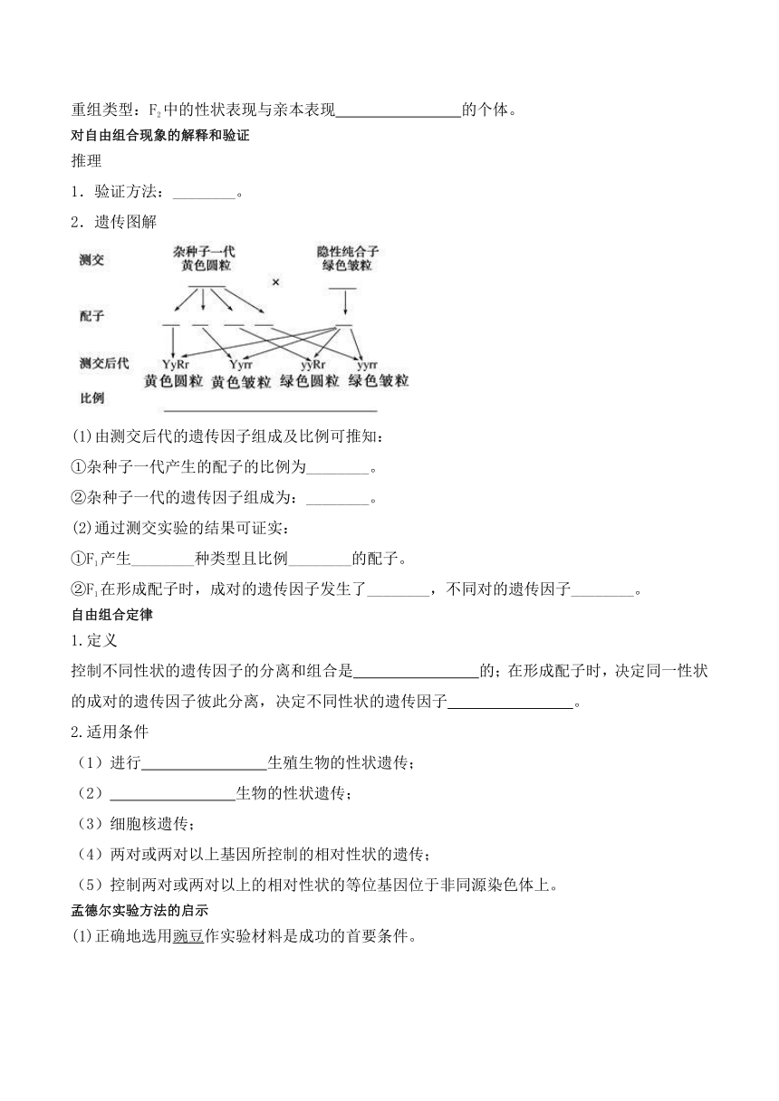 1.2孟德尔的豌豆杂交实验（二）学案