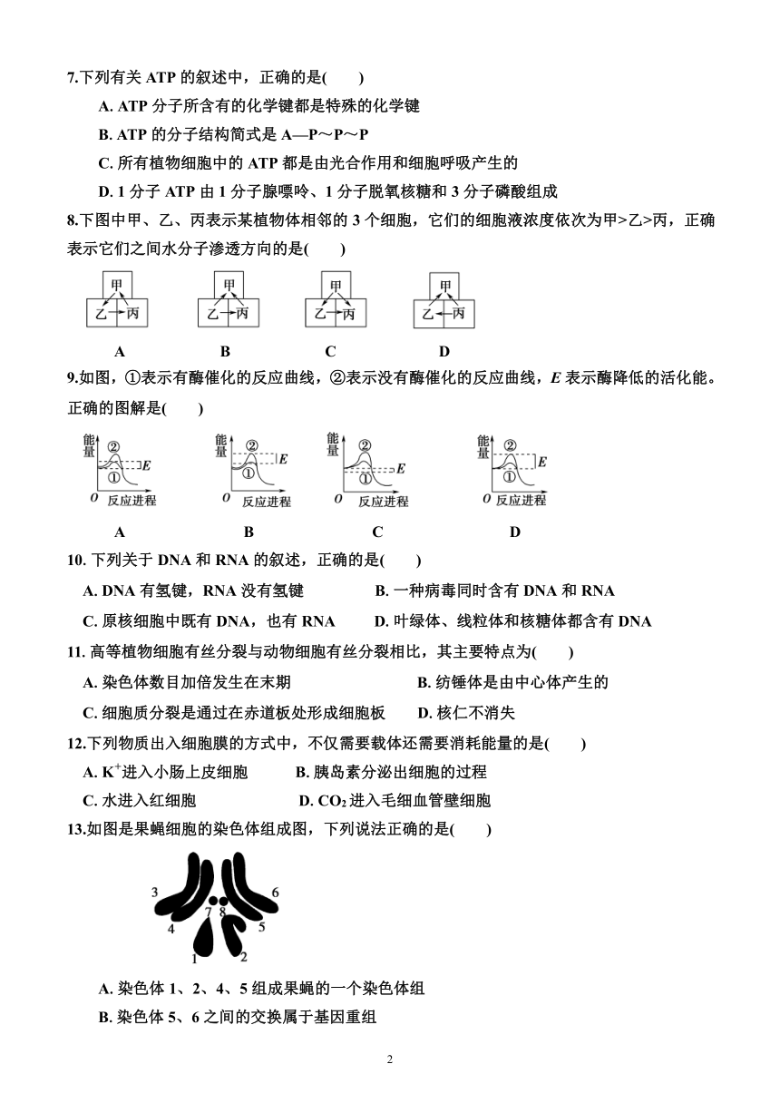 2023年广东省普通高中学业水平合格性考试生物科模拟仿真卷(一）（附答案及解析）