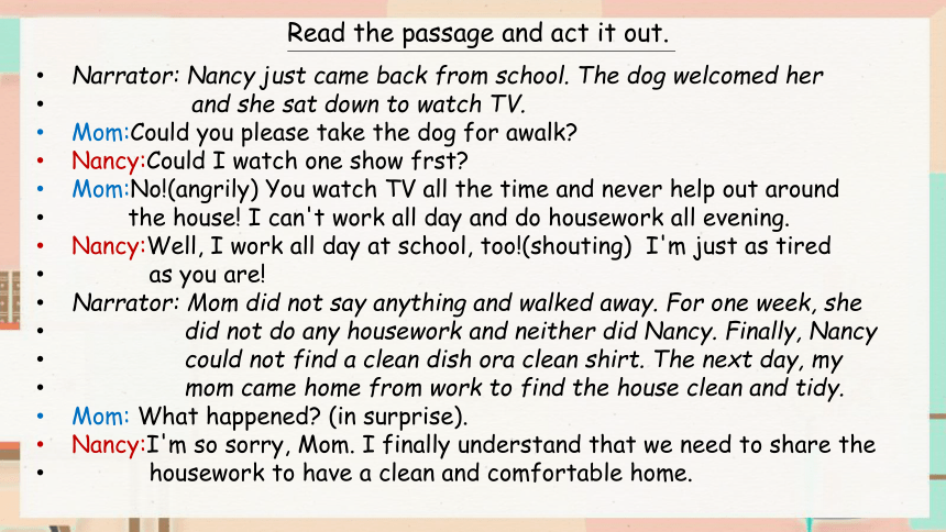 Unit 3 Could you please clean your room? Section A 3a-3c & Section B 1a-1d课件+内嵌音频