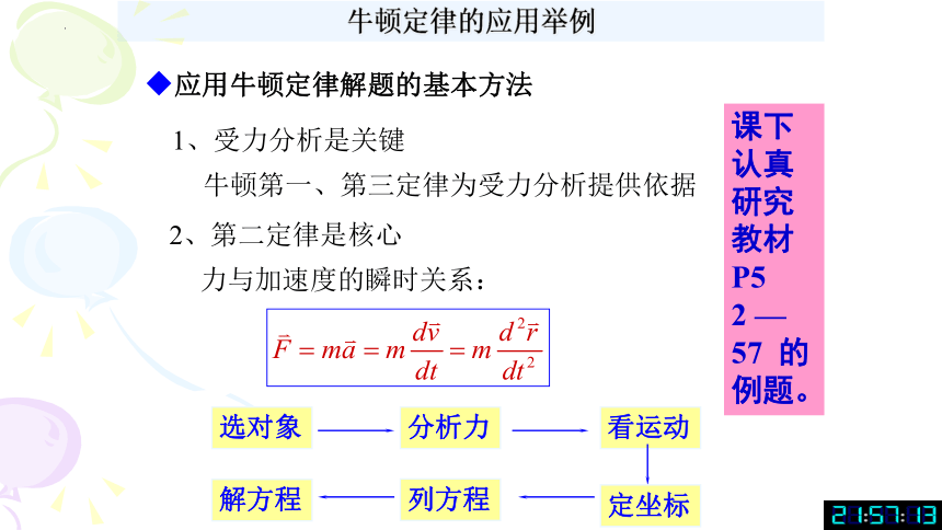 2021-2022学年高二物理竞赛牛顿定律的应用举例课件(共17张PPT)