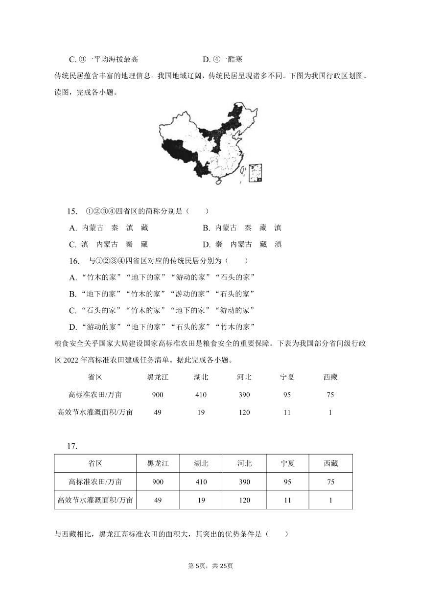 2023年山东省聊城市冠县中考地理一模试卷（含解析）