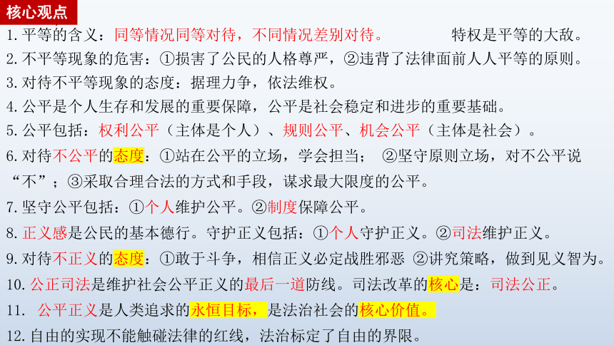 第四单元 崇尚法治精神 复习课件（17 张ppt）