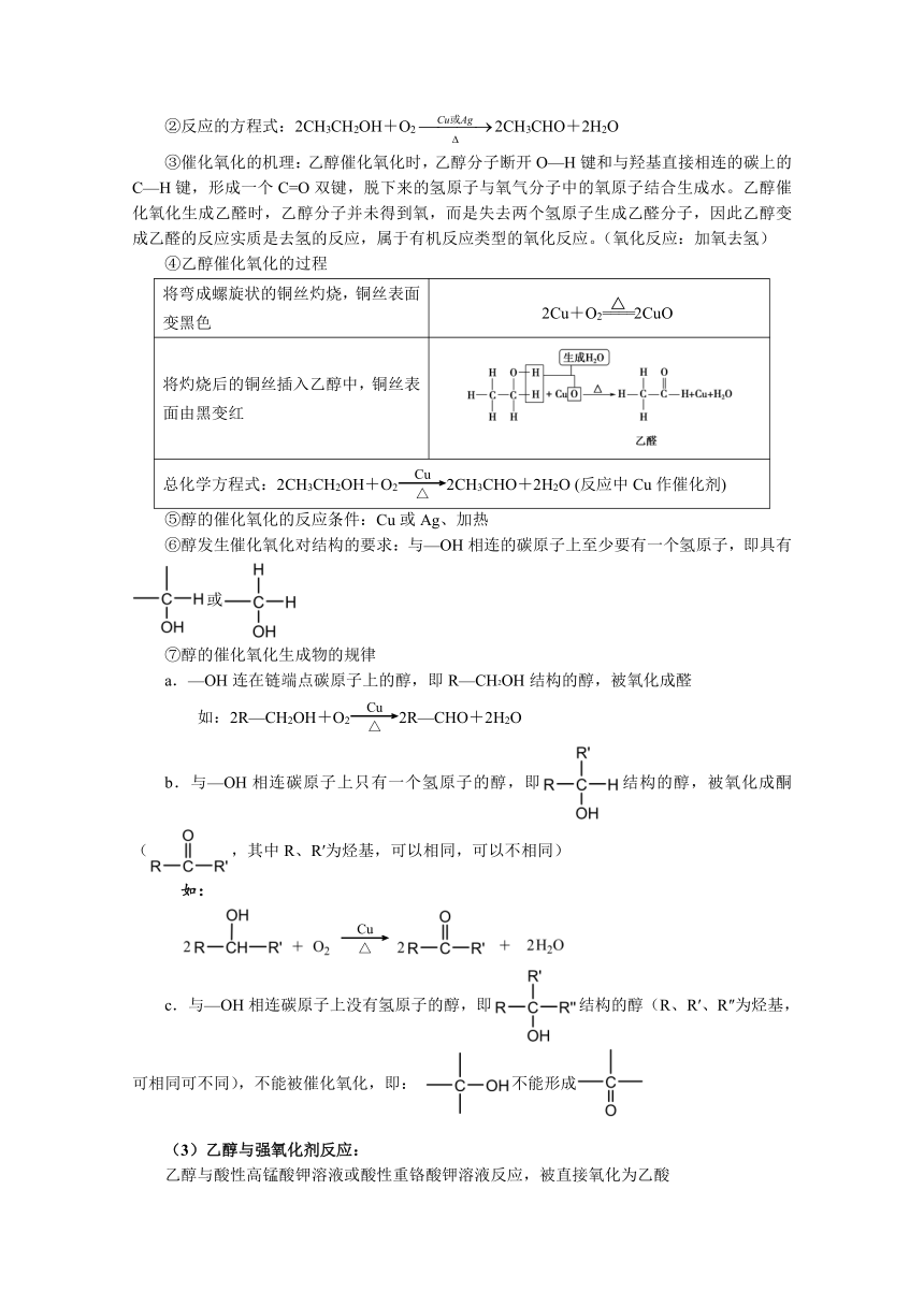 7.3 乙醇和乙酸-讲义